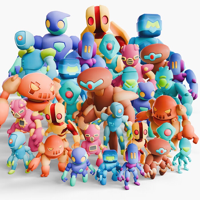 Cartoon Robots Pack 02