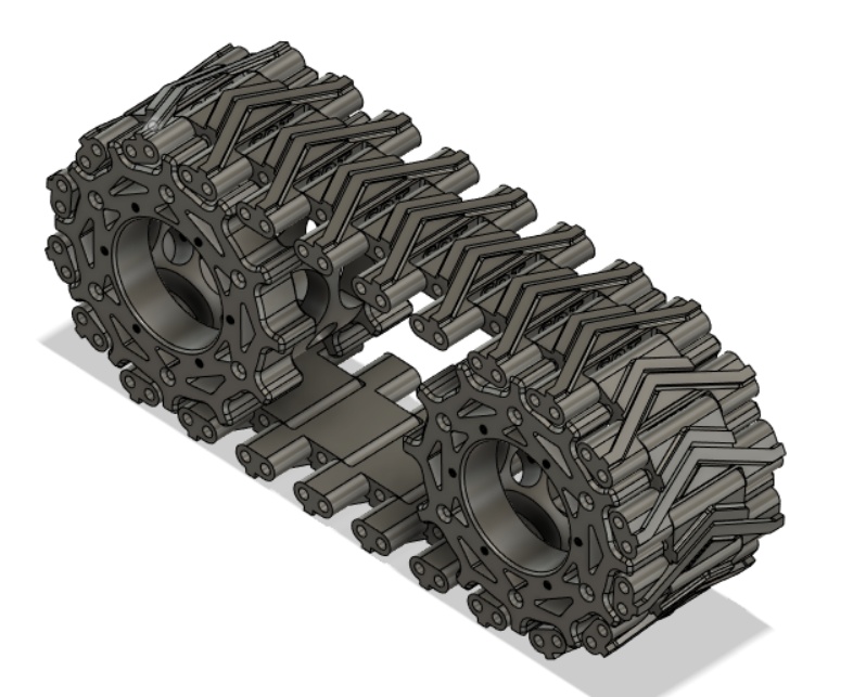 LARGE ROBOT TRACKS WITH SPROCKETS
