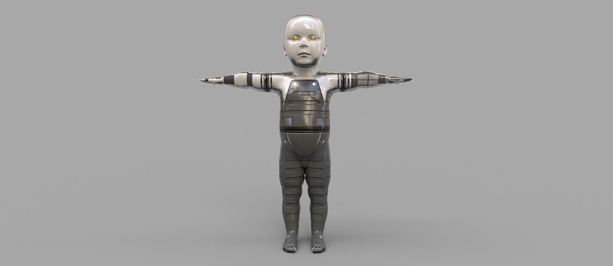 robot baby 3d model
