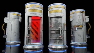 Sci Fi Portal Animated Game Asset