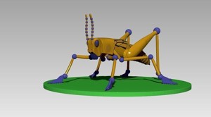 Robotic Locust insect for 3D Printing Model