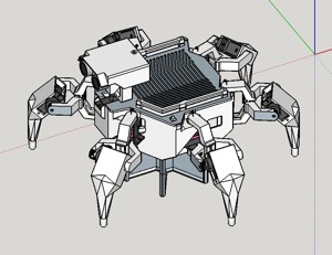 Hexapod walking Robot 12+2 DOF