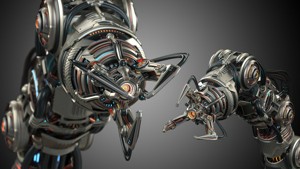 Sci-Fi Robotic Arm Advanced - Rigged and Animated