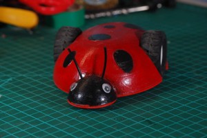 ladybug 150 gram plastic class combat robot