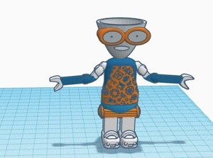 Robot with moveable arms