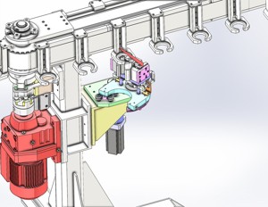 industrial 3D model motor assembly rotary hanging conveyor