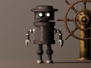 Stylized Robot Guard 3D Model