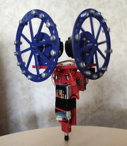 Two axis reaction wheel self balancing stick