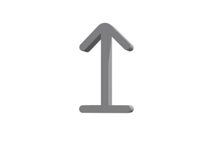 3d arrow from bottom