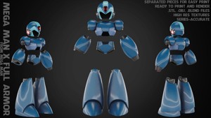 Mega man X Full Armor and Blaster for Cosplay