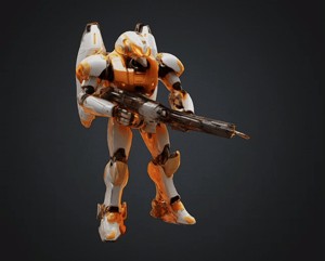 DIB ORANGE BOT STL OBJ GLB FOR 3D PRINTER