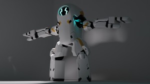 White Big Robot 2D Design by Unknown artist