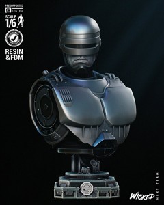Wicked Movies Robocop Portrait Bust Tested for 3D printing