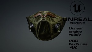 Apocalyptic Gas Mask game ready UE5 FBX