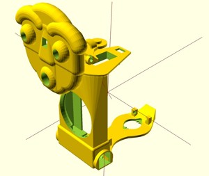 Driving robot with movable head