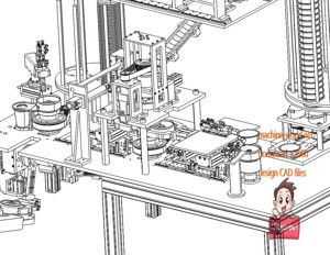 industrial 3D model Flywheel assembly machine