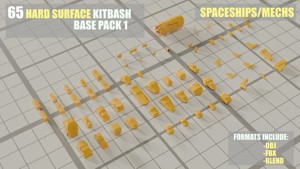 65 Sci Fi Hard Surface Kitbash Set