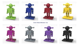 circle robot miniature toy