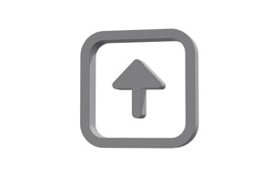 3d arrow alt square up