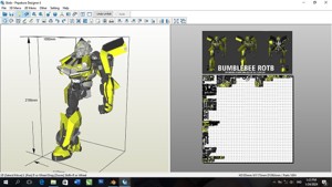 Bumblebee ROTB Pepakura Foam Unfold