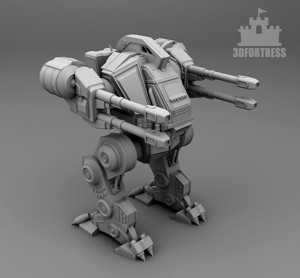  A robot with four barrels