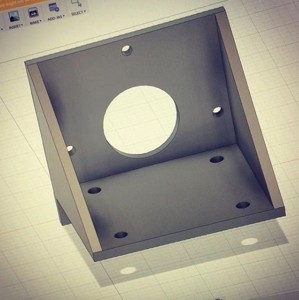 Bracket for geared window motor