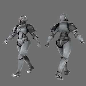 Female Armoured Character Rigged