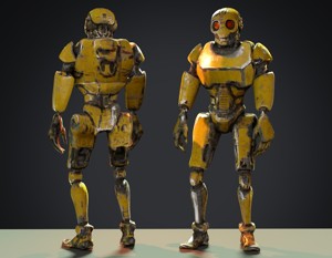Post-Apocalyptic Service Bot - 4k texture