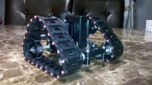 Tri-Track dual servo robot tank chassis