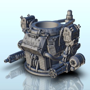 ARMED ROBOT DICE MUG (25) - HOLDER BEER CAN STORAGE CONTAINER TOWER SODA BOX DND RPG BOARDGAME 33CL 25CL 12OZ 16OZ 50CL BEVERAGE W40K 40 000 SCIFI FUTURISTIC