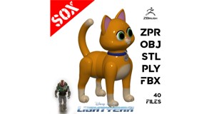 SOX 3D MODEL CAT DISNEY PIXAR LIGHTYEAR ROBOT COMPANION CHARACTER TOY FROM MOVIE