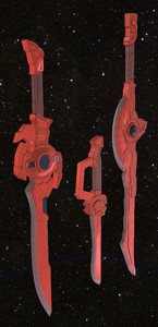 GUNDAM WEAPONS 3 RED RANGER SWORDS