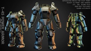 Fallout 4 T-45 Power Armor Armor for Cosplay