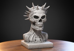 SKULL ROBOT DRAGON BUST, CYBORG SKULL DRAGON BUST, PERFECT GAMER GIFT, SCI-FI FANS GIFT, ROBOT SKULL DRAGON BUST A172 (1)
