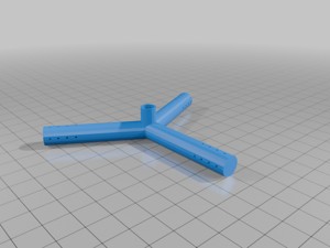 Three-way Tube Divider With Perforations for Automatic Irrigation