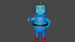 Low poly rigged game ready robot