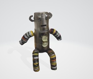 Recycled Cartoon Robot 3D Asset  