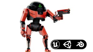 COMBAT DROID AKAR  Rigged for Unreal Engine - Unity - MIXAMO