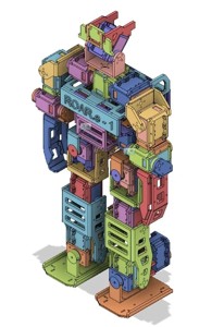 ROAR.e-1 3D printed (ROBOTIS-OP DARwin-OP) Clone with affordable servo
