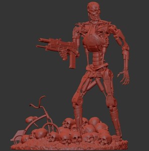 Terminator T-800 Endoskeleton Rekvizit T2 V3