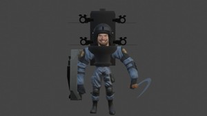 swat mutant police toilet