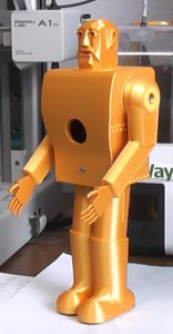 Elektro Robot. Battery operated, walking, swinging arms, Lit Eyes and moving gears in the chest opening.