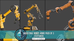Industrial Robot Arms Pack Of 3  -Textured