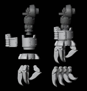 BRUTAL REDEMPTION ROBOT POSE-ABLE POWER CLAW - 1:1 REPLACEMENT