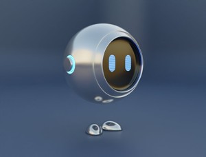 Mini bot 3D model with animation