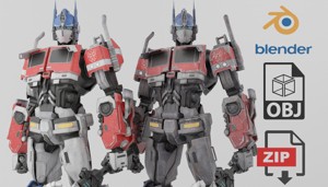 Optimus Prime Transformers Lowpoly RIgged