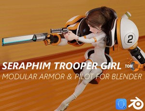 SERAPHIM TROOPER GIRL for Blender