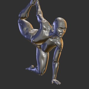 Sexy Cyborg Girl with Robotic Limbs 3D STL