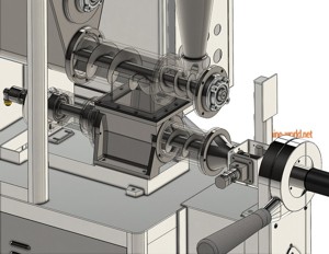 industrial 3D model Powder quantitative packing machine