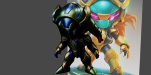 a cartoon character of a robot with glowing eyes s